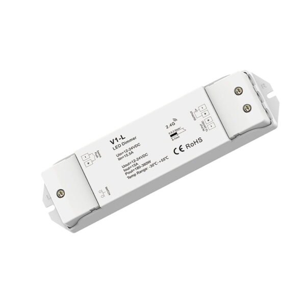 LED dimmer 1 zone Wall panel 230V + receiver white set V1-L